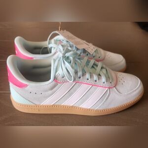 adidas Women's Sneakers - White, Pink, and Light Blue